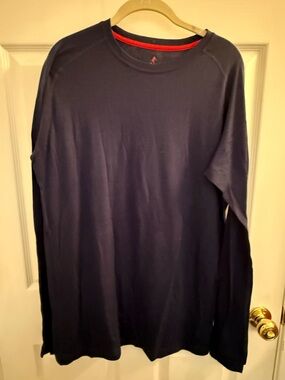 Men's Long Sleeve Crew Neck Shirt - Navy